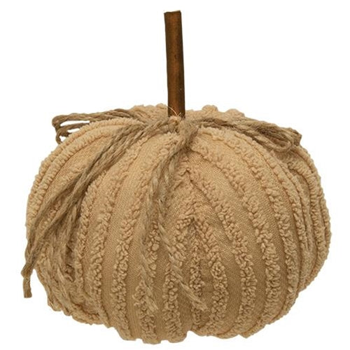 Medium Cream Chenille Pumpkin