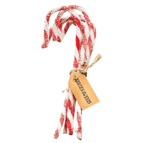 6/Set Sparkle Chenille Candy Canes