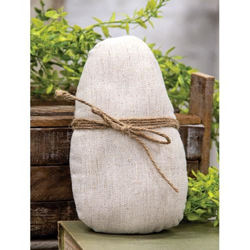 Large Ivory Egg With Jute Bow