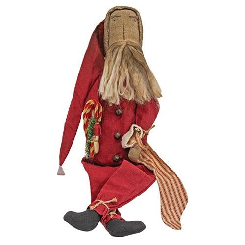 Father Christmas Doll With Candy Canes & Stocking