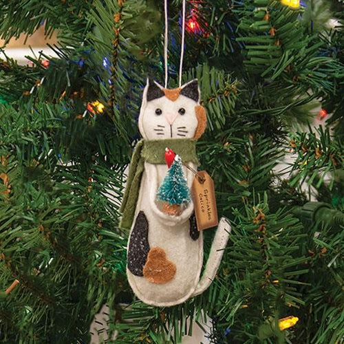 Sprinkles Calico Cat Ornament