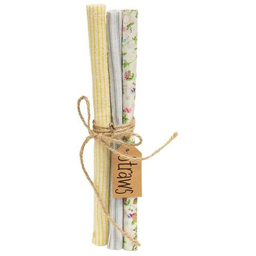 Patterned Fabric Straws