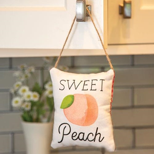 Sweet Peach Pillow Ornament