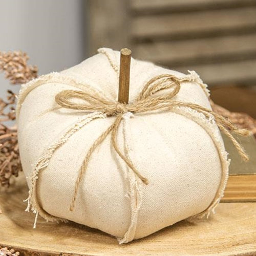 Canvas Stuffed Pumpkin 6.5"