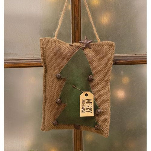 Merry Christmas Tree Pillow Ornament