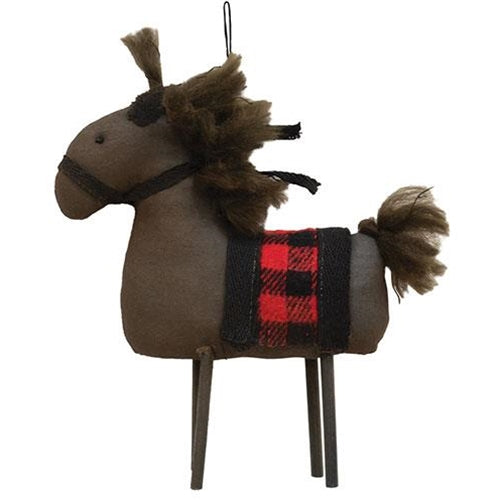 Buffalo Check Horse Ornament