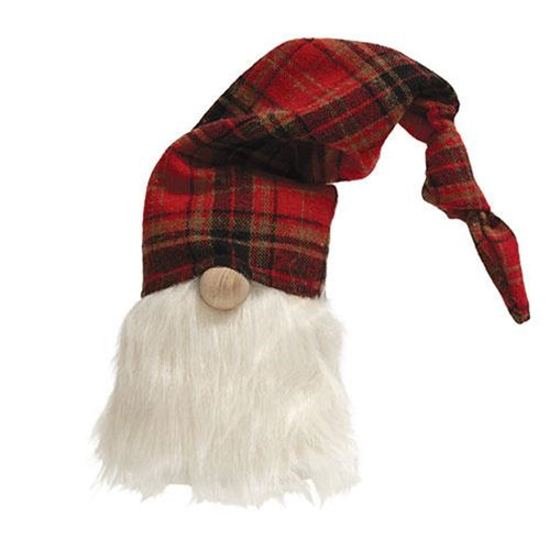 Large Red & Black Plaid Hat Gnome