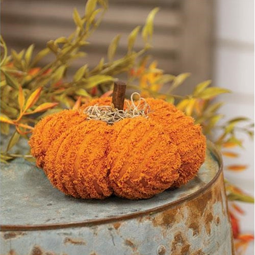 Orange Chenille Mossy Pumpkin 6"