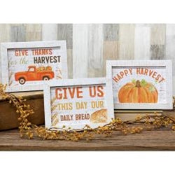 Give Thanks for the Harvest Easel Sign 3 Asstd.