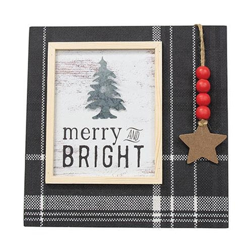 Merry and Bright Distressed Frame