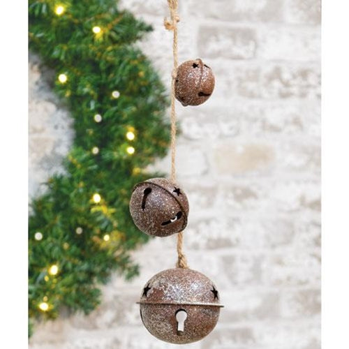 Vintage Glitter Rusty Bells Trio String