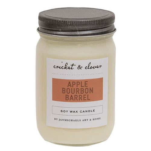 Apple Bourbon Barrel Soy Jar Candle 12oz