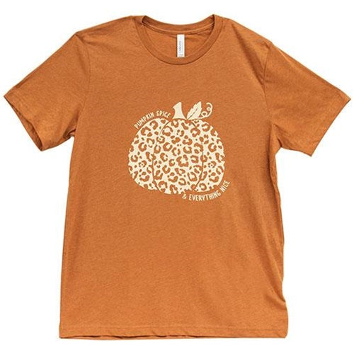 Pumpkin Spice Everything Nice T-Shirt Heather Autumn Large