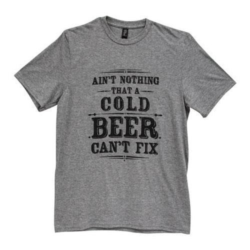 Ain't Nothing That A Cold Beer Can't Fix T-Shirt Heather Graphite XL