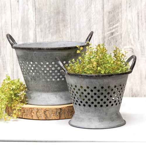 Weathered Tin Colander