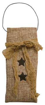 Star Burlap Bag 6"