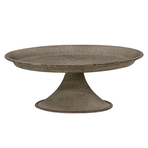 Textured Gray Metal Pillar Tray