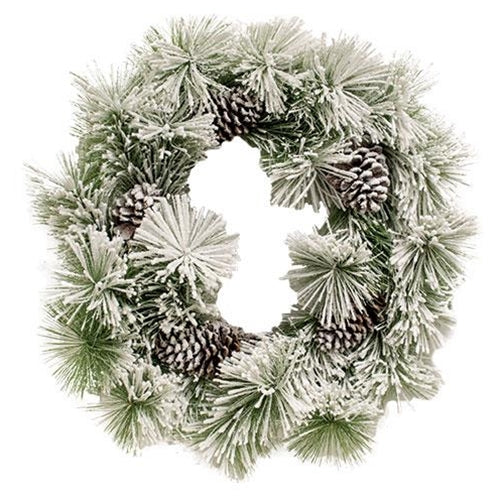 Snowfall Pine Wreath 26"