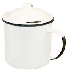 Enamelware Mug with Lid - 4"