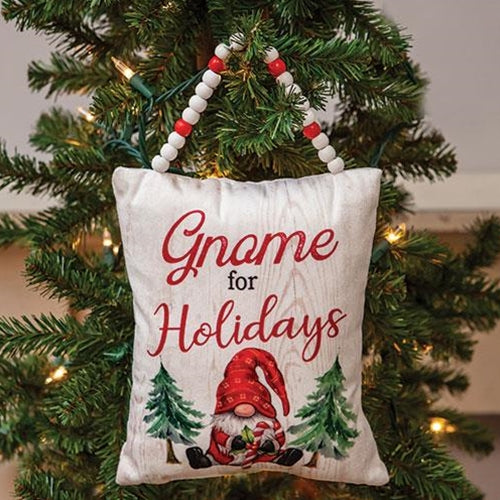 Gnome For The Holidays Pillow Ornament