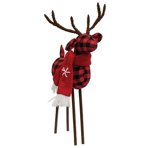 Red/Black Buffalo Check Standing Deer