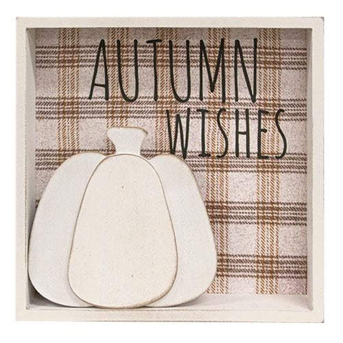 Autumn Wishes Shadowbox Sign