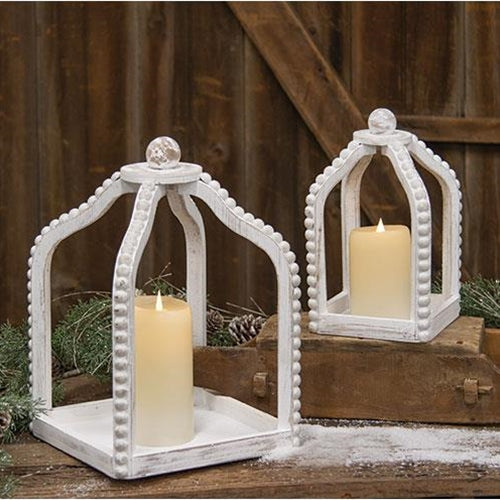 2/Set Shabby Chic Beaded Lanterns