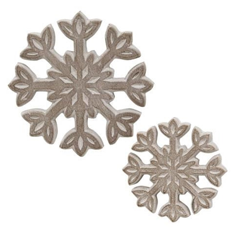 2/Set Fleur de Lis Snowflakes