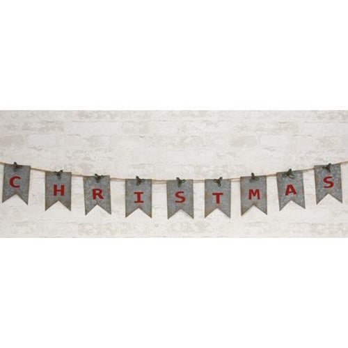 Metal Christmas Pennant Garland 69"