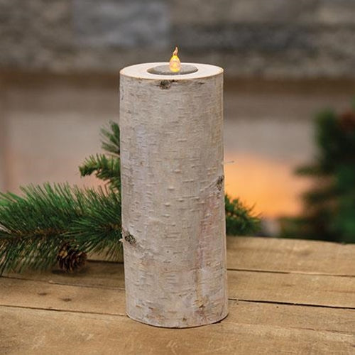 Natural Birch Tealight Holder 3.25" x 8"