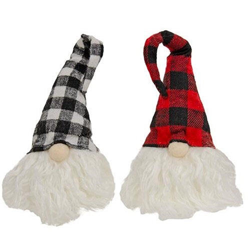 Checkered Gnome Wine Topper 2 Asstd.