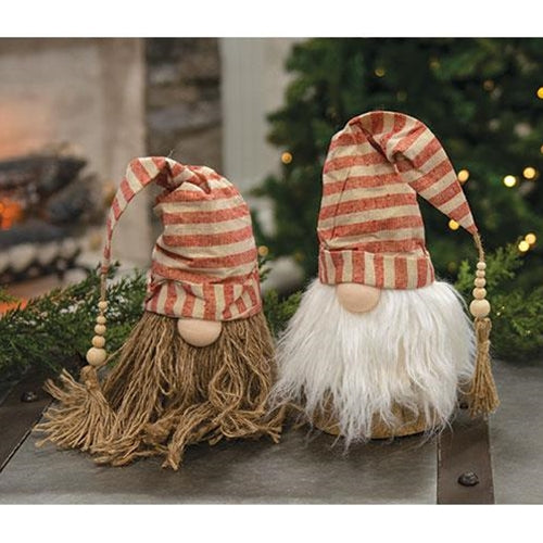 Burlap Santa Gnome 2 Asstd.