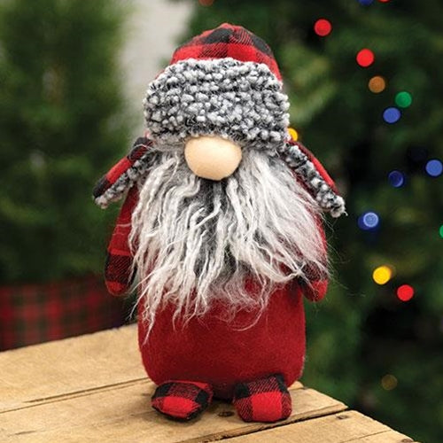 Standing Red & Black Gray Beard Gnome