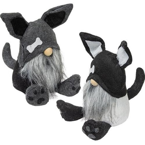 Dog Gnome Black & Gray 2 Asstd.