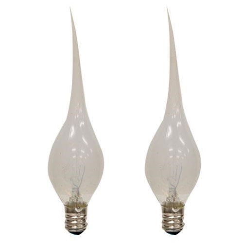 2/Pkg 7 Watt Clear Silicone Bulbs Candelabra Base