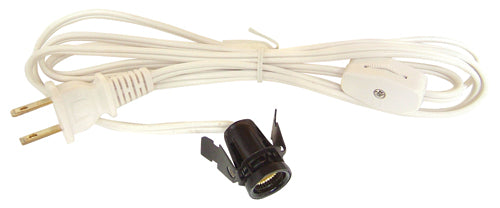 White Snap-In Candelabra Socket