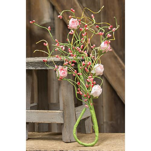 Pink Rosebud Bush 18"