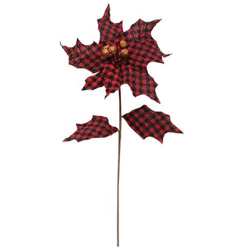 Buffalo Gingham Country Poinsettia