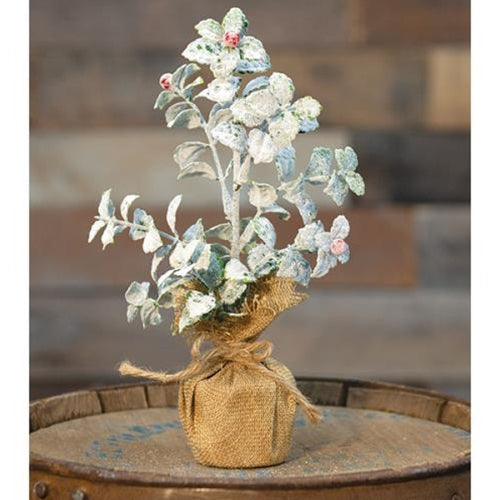 Frosty Leaves Tree 10"