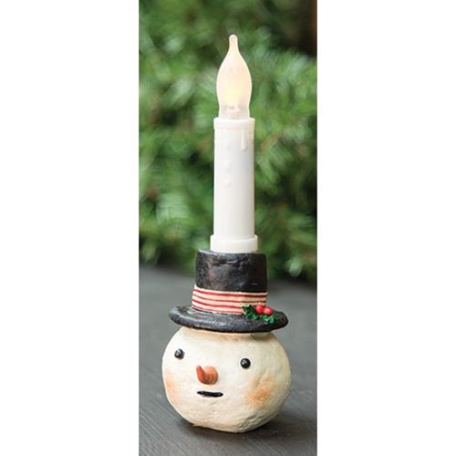 Resin Snowman Taper Holder