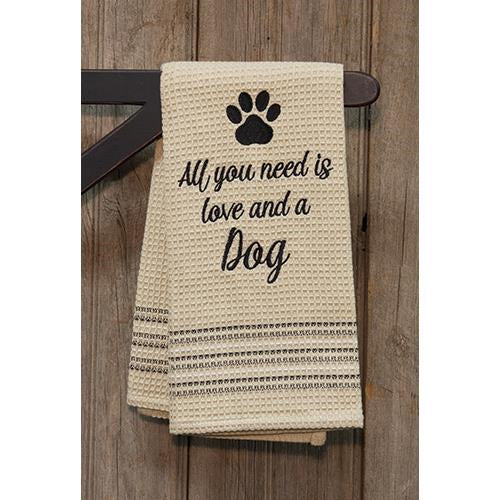 Love & Dog Dish Towel 20x28