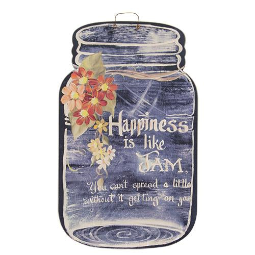 Happiness Is Like Jam Mason Jar