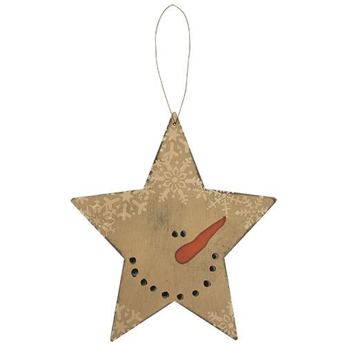 Snowman Star Ornament