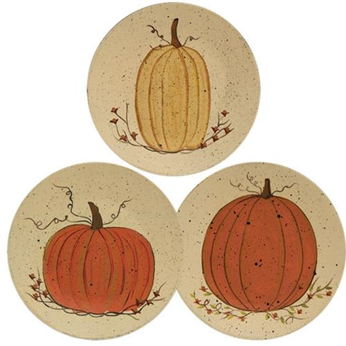 Classic White Pumpkin Plate 3 asstd.