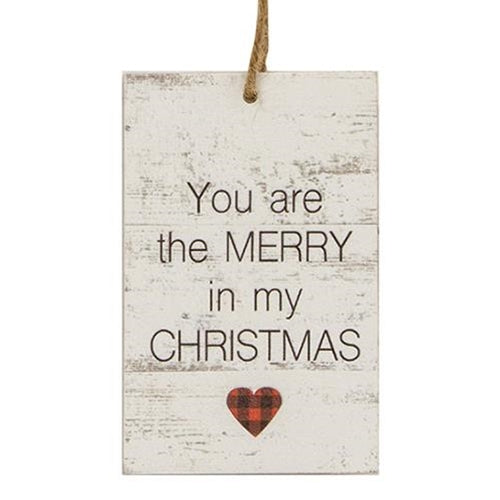 4/Set Dear Santa Heart Tag Ornaments