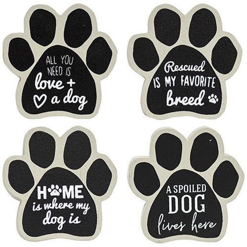 4/Set Dog Paw Magnets