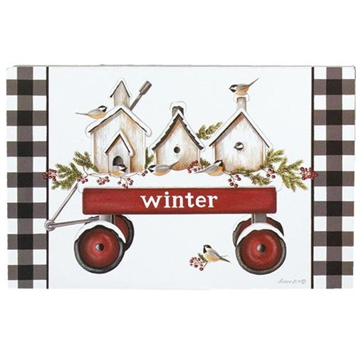 Winter Wagon Box Sign
