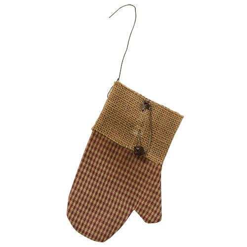 Gingham Mitten Ornament