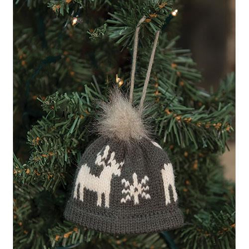 Gray Beanie Ornament