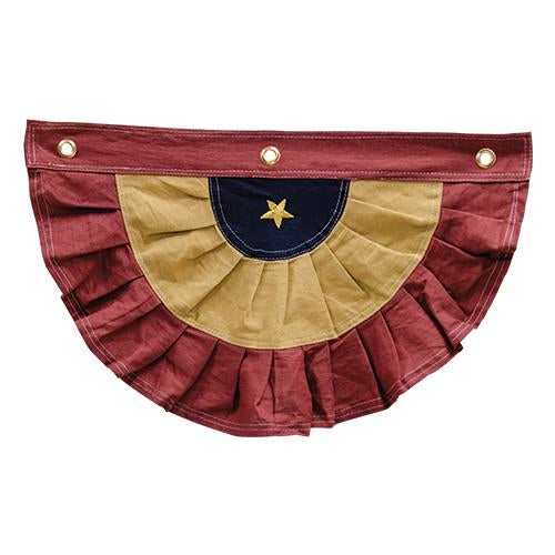 Burgundy & Gold Americana Bunting 20"